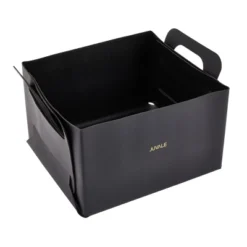 Juvale 2 Pack Faux Leather Foldable Storage Bins With Handles, Collapsible Baskets For Home Organization, Black, 10 X 6.5 In -Home Decor Sales GUEST d1e4259f 0ab3 4f67 96e9 366420246416