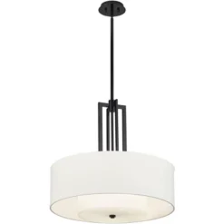 Possini Euro Design Sundry Semi Gloss Black Drum Pendant Chandelier 24" Wide Modern Double Shade 4-Light Fixture For Dining Room Foyer Kitchen Island 14 Possini Euro Design Sundry Semi Gloss Black Drum Pendant Chandelier 24" Wide Modern Double Shade 4-Light Fixture For Dining Room Foyer Kitchen Island -Home Decor Sales GUEST da99c9fc c10a 4ef4 b3b2 ecf5266ef760