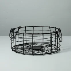 Round Wire Storage Basket With Handles Black - Hearth & Hand™ With Magnolia 9 Round Wire Storage Basket With Handles Black - Hearth & Hand™ With Magnolia -Home Decor Sales GUEST db906be6 c2aa 4ee5 bb74 a0cff421c0e0