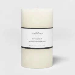 Pillar Candle Soft Cotton White - Threshold™ -Home Decor Sales GUEST e33e65cc 6e9c 4c2e 826e d6c186eac650
