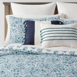 12pc Reversible Paisley Print Comforter & Sheets Set Blue/Dark Teal Blue - Threshold™ -Home Decor Sales GUEST e3f1ec9a 3b66 4053 b0fe 00d8eb4ecda8