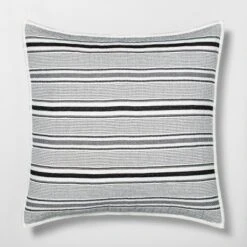 Textured Stripe Pillow Sham Dark Gray/Cream - Hearth & Hand With Magnolia -Home Decor Sales GUEST e5d23bbb adcc 4d87 a960 dc48647436f7