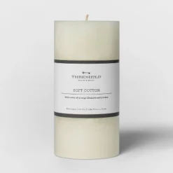 Pillar Candle Soft Cotton White - Threshold™ -Home Decor Sales GUEST f4713196 2100 4643 9a46 22b33129a00c