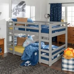 Twin Over Twin Indy Solid Wood Low Bunk Bed - Saracina Home 16 Twin Over Twin Indy Solid Wood Low Bunk Bed - Saracina Home -Home Decor Sales GUEST f4a7cd82 6f05 4d13 9375 1d95fbdd13ee