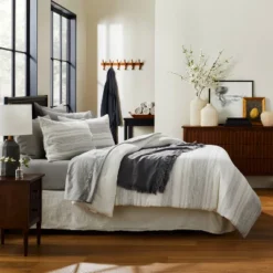 3pc Heathered Stripe Comforter Bedding Set - Hearth & Hand™ With Magnolia -Home Decor Sales GUEST f5d6068f c55f 4043 923f e6673cd682bd