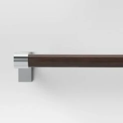 Dark Faux Wood Curtain Rod Nickel - Threshold™ -Home Decor Sales GUEST f65030f0 7be0 425c 96b7 548c0d49cc46