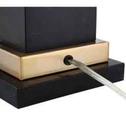 Barnes And Ivy Georgetown Traditional Desk Lamp 28 1/2" Tall Warm Brass With USB Charging Port Black Shade For Bedroom Living Room Bedside Office Kids -Home Decor Sales GUEST f91b97f7 f22b 4260 a618 63d3f22bd5bb