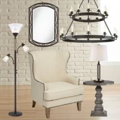 Franklin Iron Works Warwick Industrial Torchiere Floor Lamp With Side Lights 71 1/2" Tall Tiger Bronze LED Clear Seedy Glass For Living Room Reading -Home Decor Sales GUEST ff1eb94d 1f43 4ed8 a948 c21d1d6f7534